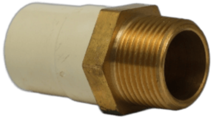 CPVC Fittingts MALE COUPLING BRASS